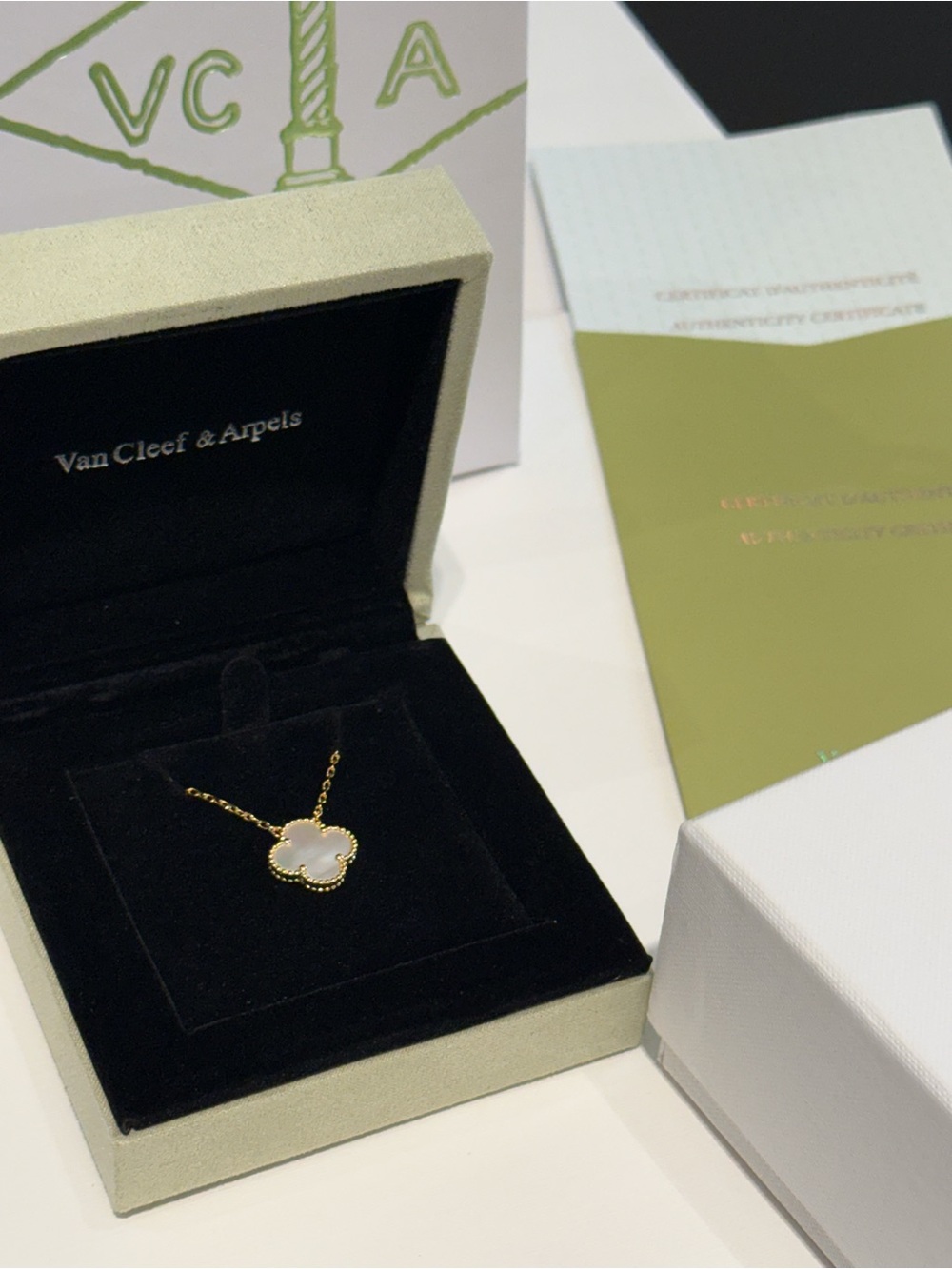 Van Cleef & Arpels Vintage Alhambra Pendant 18K Yellow Gold & Mother-of-Pearl